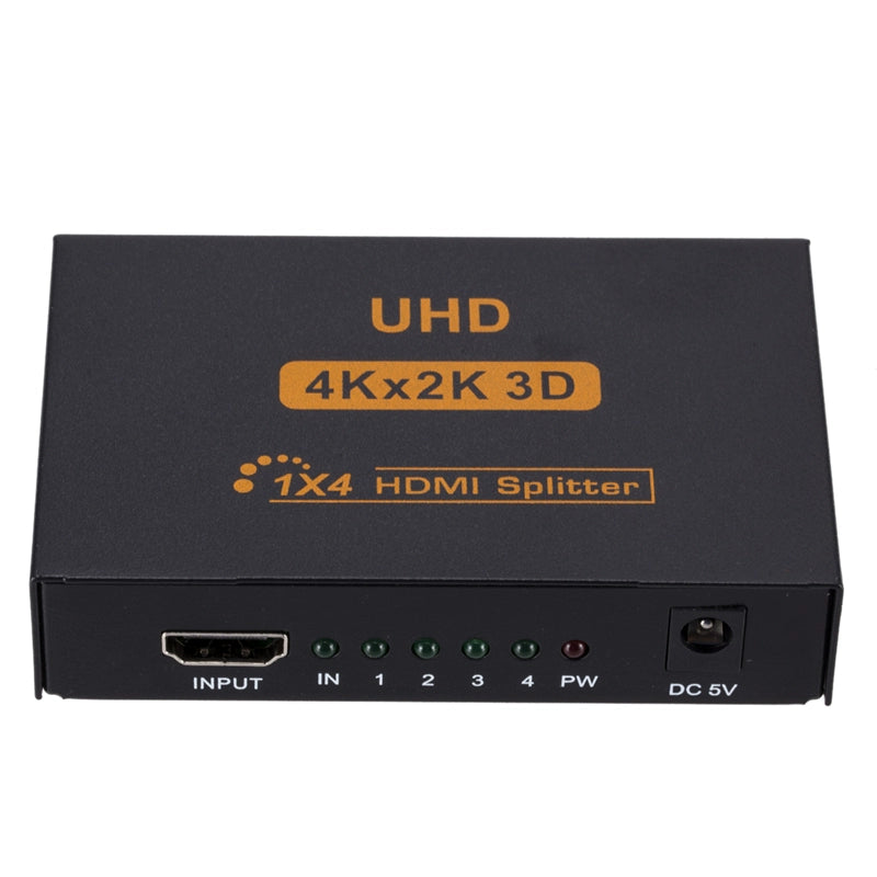 Ultra HD 4K 2K Steel Casing HDMI Distributor 1 in 4 out One to Four Video Screen Splitter 4 Ports 1x4 2160p