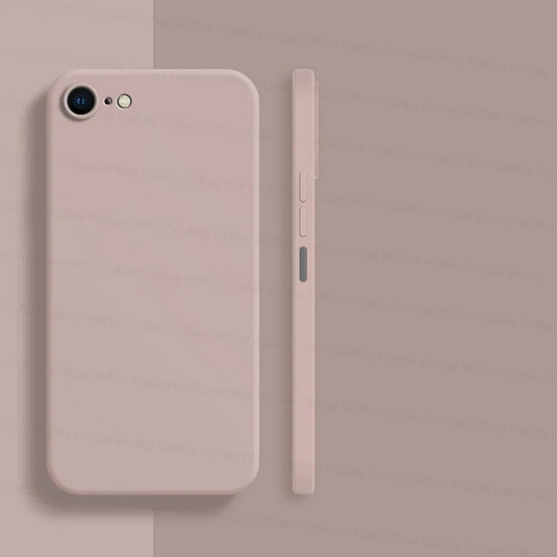 Para iphone 8 caso para iphone se 2022 2020 7 8 capa de luxo à prova de choque macio tpu silicone líquido telefone volta caso para iphone 8