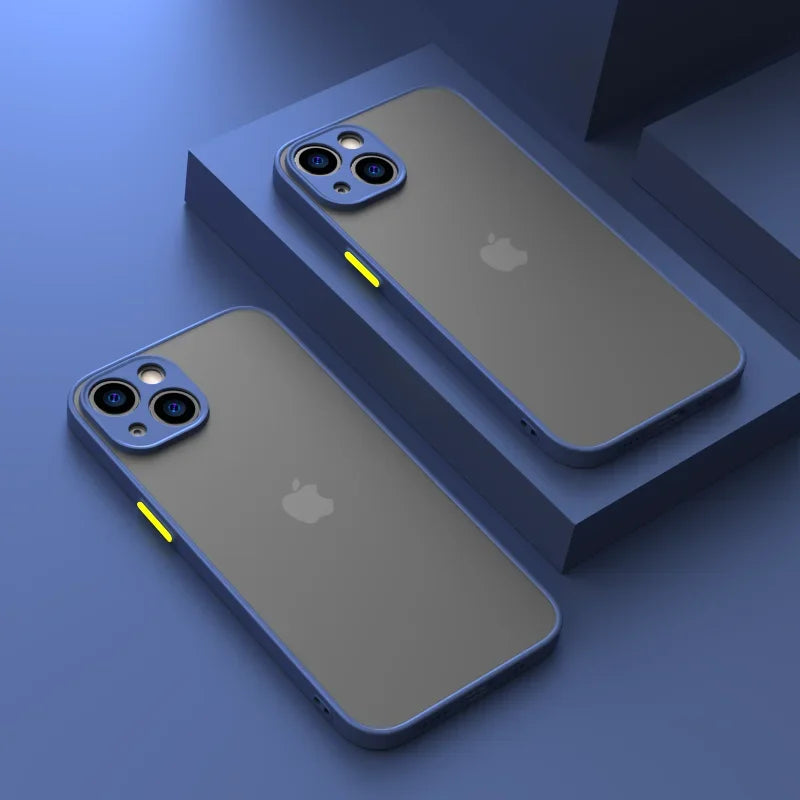 Nova armadura pára-choques caso de telefone à prova de choque para iphone 15 11 12 13 mini 14 pro x xs max plus silicone capa dura