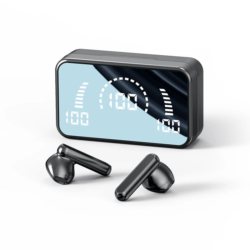 # S2 tws fone de ouvido sem fio bluetooth com caixa carga com cancelamento ruído led fones com microfone sem fio bluetooth
