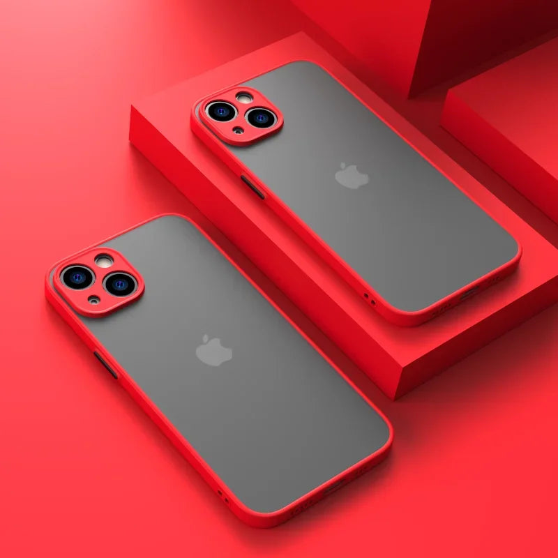 Nova armadura pára-choques caso de telefone à prova de choque para iphone 15 11 12 13 mini 14 pro x xs max plus silicone capa dura