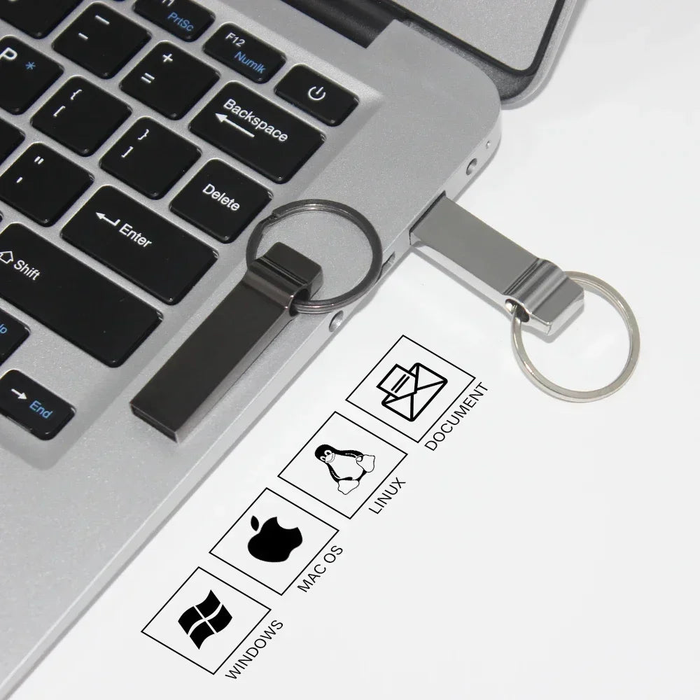 USB 3.0 Flash Drive 128GB Memoria USB Memory Stick Pen Drive U Disk Metal Key Thumb USB Drive para PC Laptop 32GB/64GB