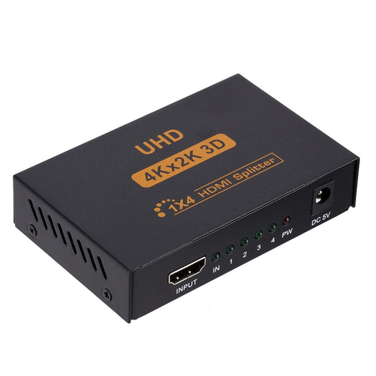 Ultra HD 4K 2K Steel Casing HDMI Distributor 1 in 4 out One to Four Video Screen Splitter 4 Ports 1x4 2160p