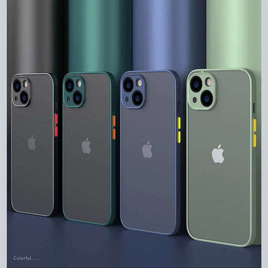 Nova armadura pára-choques caso de telefone à prova de choque para iphone 15 11 12 13 mini 14 pro x xs max plus silicone capa dura