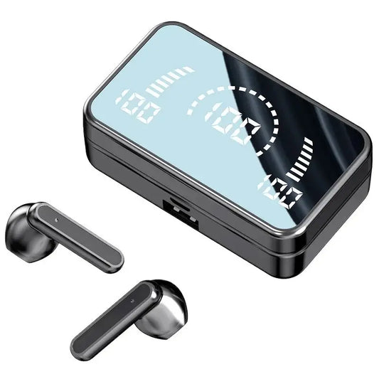 # S2 tws fone de ouvido sem fio bluetooth com caixa carga com cancelamento ruído led fones com microfone sem fio bluetooth