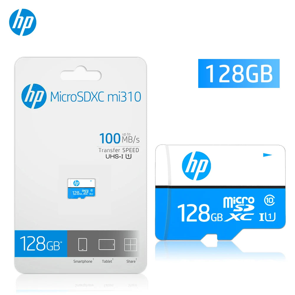 Cartão micro sd hp original, 128gb, 64gb, 32gb, cartão de memória de alta velocidade, cartão de memórias microsd classe 10, cartão tf para dji pocket cameras pc