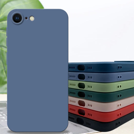 Para iphone 8 caso para iphone se 2022 2020 7 8 capa de luxo à prova de choque macio tpu silicone líquido telefone volta caso para iphone 8