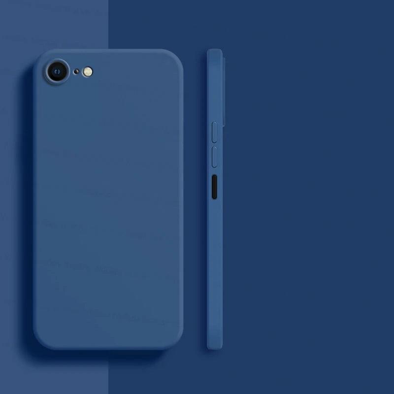Para iphone 8 caso para iphone se 2022 2020 7 8 capa de luxo à prova de choque macio tpu silicone líquido telefone volta caso para iphone 8