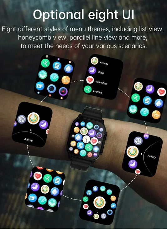 Novo relógio inteligente 8 ultra gen 2 relógio ultra iwo ultra nfc smartwatch série 8 chamada bluetooth 2.2 Polegada relógio de fitness sem fio
