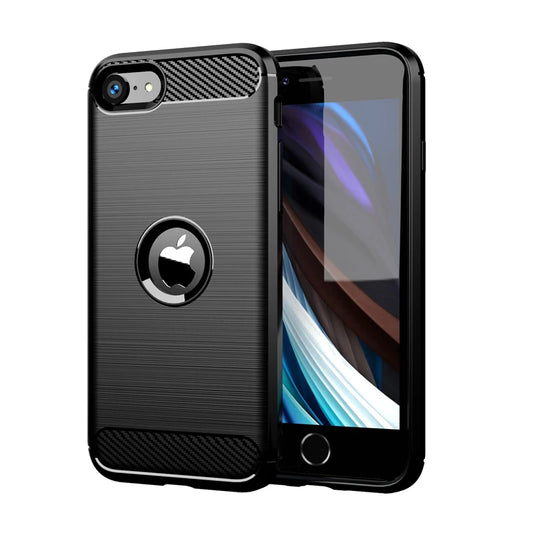 Para capa iphone se 2020 caso para iphone se 2020 capa à prova de choque tpu fibra de carbono caso para iphone 7 8 plus 11 12 pro max fundas