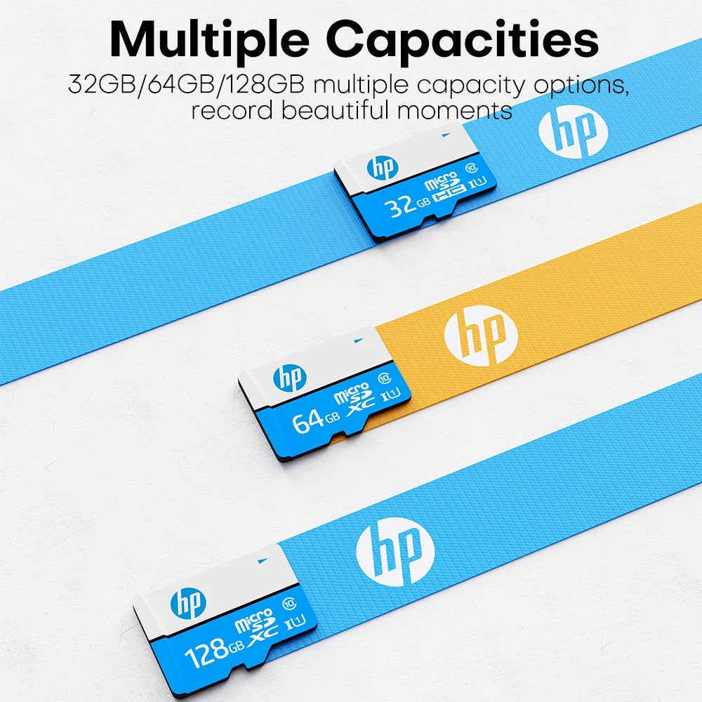Cartão micro sd hp original, 128gb, 64gb, 32gb, cartão de memória de alta velocidade, cartão de memórias microsd classe 10, cartão tf para dji pocket cameras pc