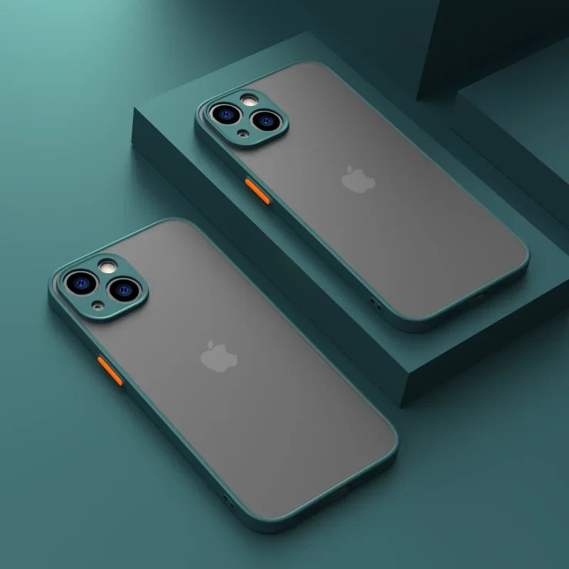 Nova armadura pára-choques caso de telefone à prova de choque para iphone 15 11 12 13 mini 14 pro x xs max plus silicone capa dura