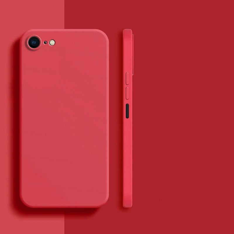 Para iphone 8 caso para iphone se 2022 2020 7 8 capa de luxo à prova de choque macio tpu silicone líquido telefone volta caso para iphone 8