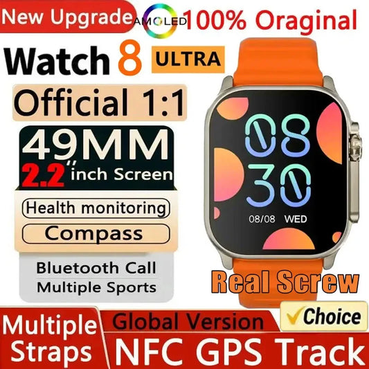 Novo relógio inteligente 8 ultra gen 2 relógio ultra iwo ultra nfc smartwatch série 8 chamada bluetooth 2.2 Polegada relógio de fitness sem fio