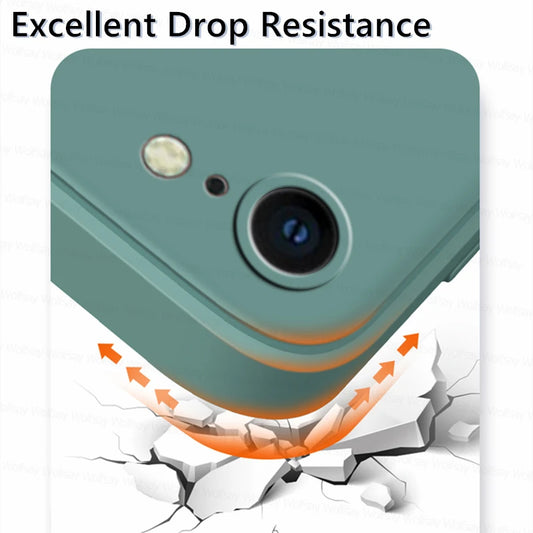 Para iphone 8 caso para iphone se 2022 2020 7 8 capa de luxo à prova de choque macio tpu silicone líquido telefone volta caso para iphone 8
