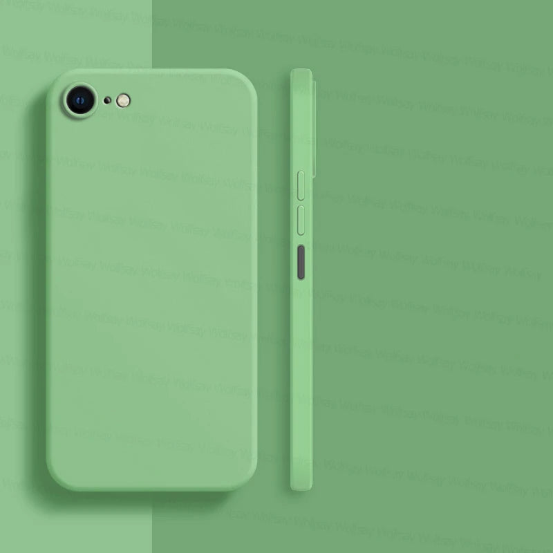 Para iphone 8 caso para iphone se 2022 2020 7 8 capa de luxo à prova de choque macio tpu silicone líquido telefone volta caso para iphone 8